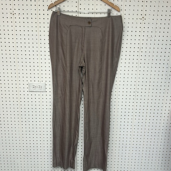 Escada Brown Straight Leg Pants - Picture 6 of 7